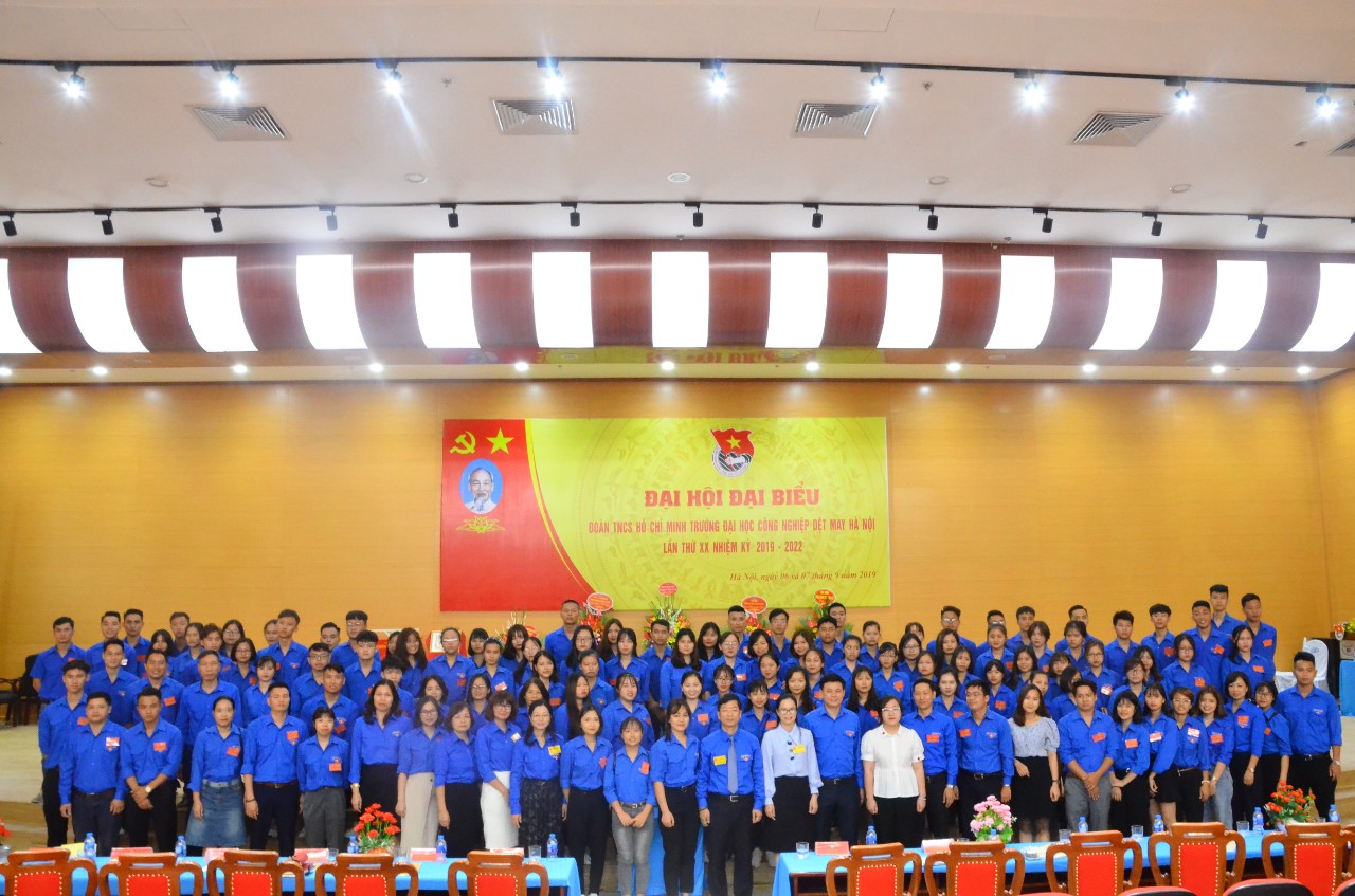 Đại hội Đại biểu Đoàn TNCS Hồ Chí Minh trường Đại học Công nghiệp Dệt May Hà Nội lần thứ XX nhiệm kỳ 2019-2022