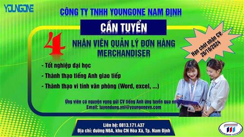 Công ty TNHH Youngone Nam Định tuyển dụng