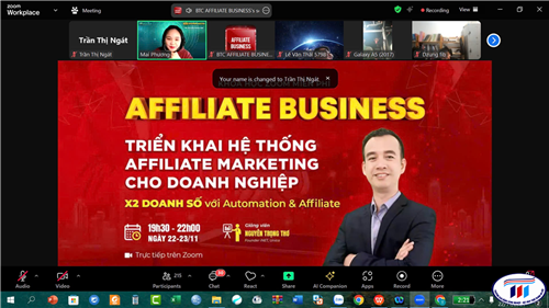 GIẢNG VIÊN KHOA KINH TẾ THAM DỰ KHOÁ ĐÀO TẠO TRIỂN KHAI HỆ THỐNG AFFILIATE MARKETING CHO DOANH NGHIỆP