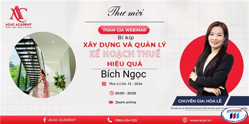 HÀNH TRÌNH TRẢI NGHIỆM “BÍ KÍP XÂY DỰNG VÀ QUẢN LÝ KẾ HOẠCH TỐI ƯU THUẾ HIỆU QUẢ”