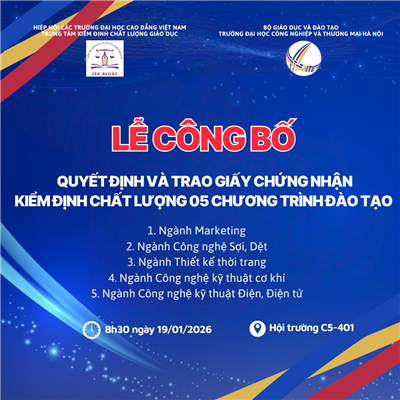 Kỷ niệm 59 năm Ngày thành lập trường, HITU tổ chức Lễ công bố Quyết định và trao Giấy chứng nhận KĐCL 05 chương trình đào tạo