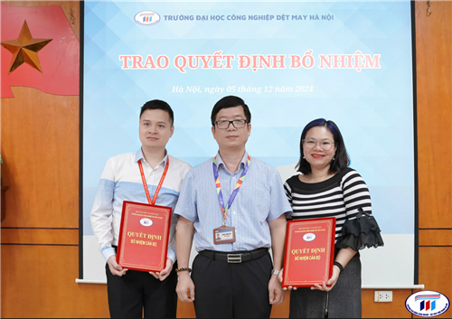 Bổ nhiệm cán bộ trung tâm Đảm bảo chất lượng năm học 2024-2025 tại trường Đại học công nghiệp Dệt May Hà Nội