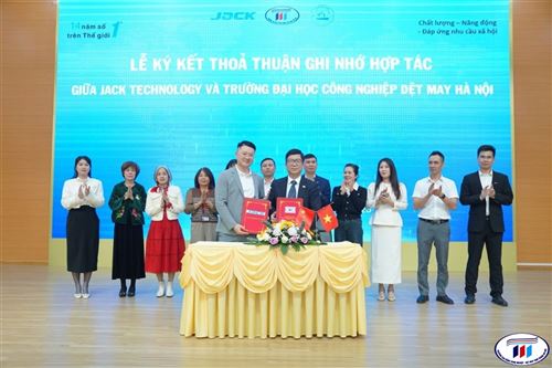 Lễ kí kết hợp tác giữa Trường Đại học Công nghiệp Dệt May Hà Nội và Jack Technology