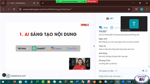 GIẢNG VIÊN KHOA KINH TẾ THAM DỰ WORKSHOP SÁNG TẠO NỘI DUNG HIỆU QUẢ VỚI CHATGPT