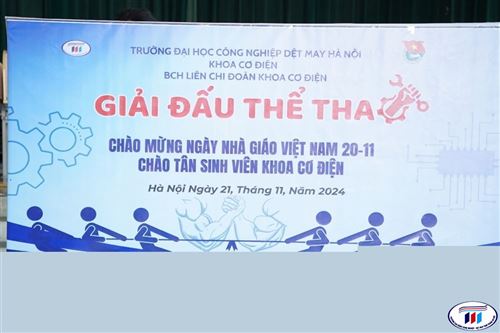 Đoàn thanh niên khoa Cơ Điện tổ chức giải Thể thao Chào mừng Ngày Nhà giáo Việt Nam 20/11 và Tân sinh viên năm học 2024 – 2025