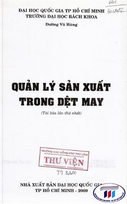 GIỚI THIỆU SÁCH EBOOK “QUẢN LÝ SẢN XUẤT TRONG DỆT MAY”