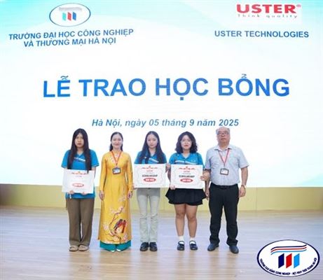 LỄ TRAO HỌC BỔNG DOANH NGHIỆP USTER CHO SINH VIÊN NGÀNH CÔNG NGHỆ SỢI, DỆT - TRƯỜNG ĐẠI HỌC CÔNG NGHIỆP VÀ THƯƠNG MẠI HÀ NỘI
