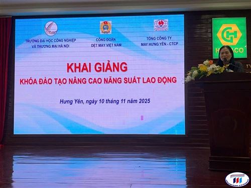 TỔ CHỨC ĐÀO TẠO KHÓA HỌC “NÂNG CAO NĂNG SUẤT LAO ĐỘNG” TẠI TỔNG CÔNG TY MAY HƯNG YÊN- CTCP