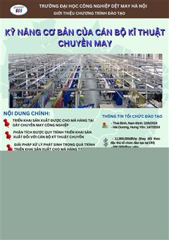 Kỹ năng cơ bản của cán bộ kỹ thuật chuyền may