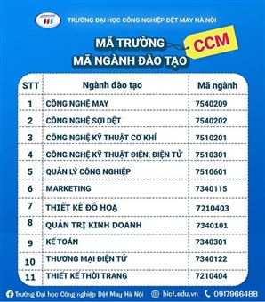Thông tin về mã trường, mã ngành đào tạo năm 2025 để thí sinh đăng ký xét tuyển trên cổng của Bộ GD&ĐT